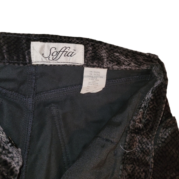 Soffia Velvet Snakeskin Print Pants 10/8 - Picture 2 of 2